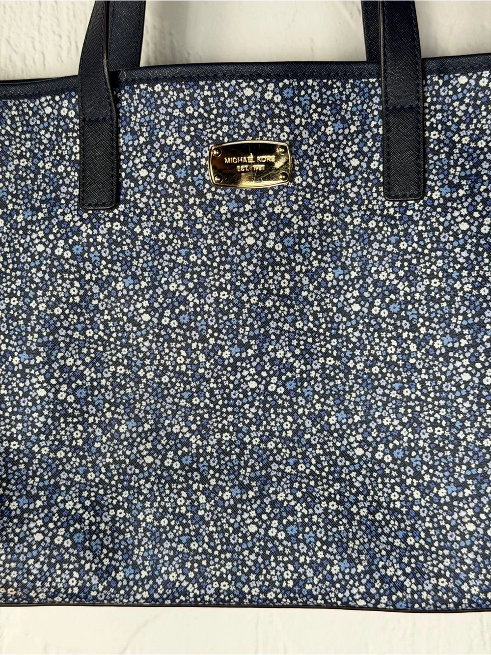 Michael Kors Blue Floral Tote - Perfect Size - excellent condition and quality